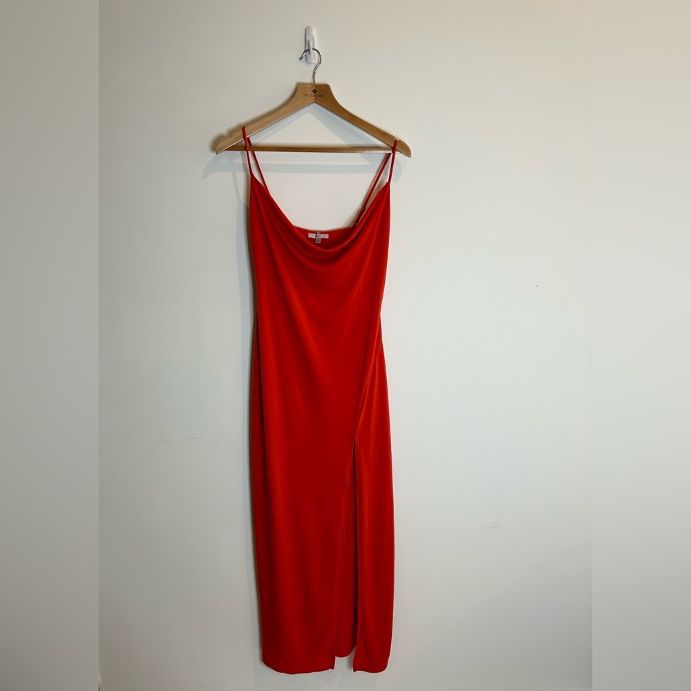 Blashe orange elegant dress stretchy
